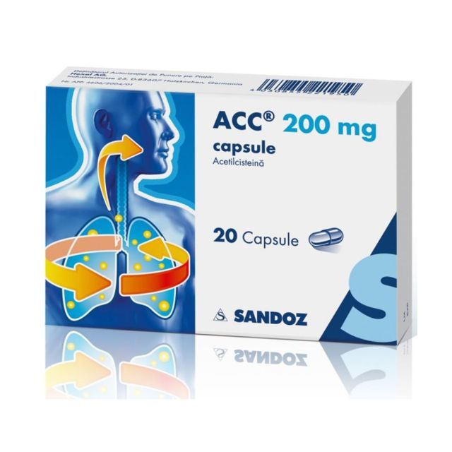 ACC 200 mg, 20 capsule, Sandoz